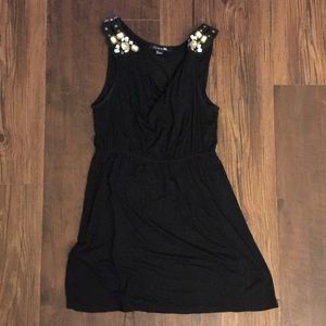 Beaded black cocktail dress